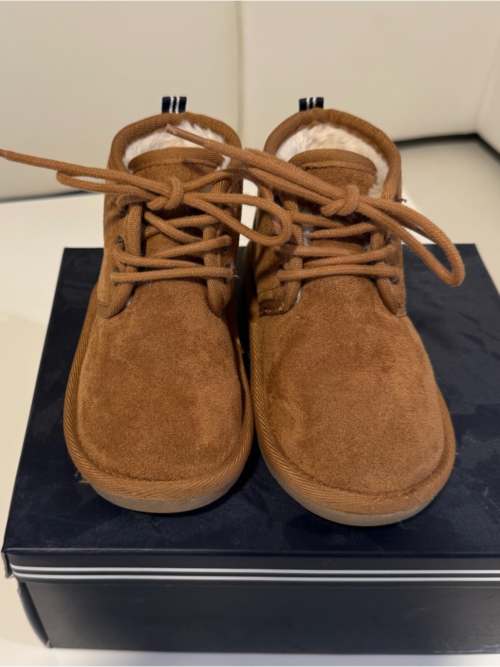 Nautica Kids Boot Sherpa Fur For Snow Winter-Warm Ankle Slipper Bootie Size 9